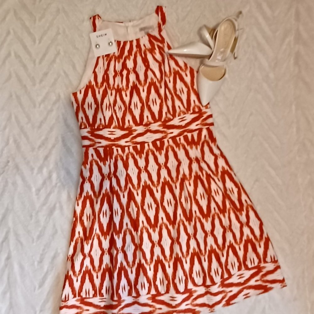 BEAUTIFUL CORAL SPRING/SUMMER DRESS